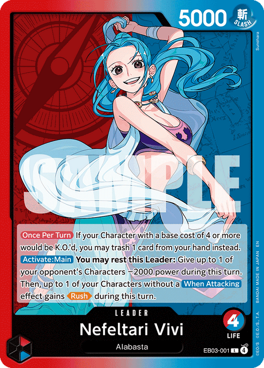 Nefeltari Vivi EB03-001 LEADER ONE PIECE HEROINES EDITION - Single Card