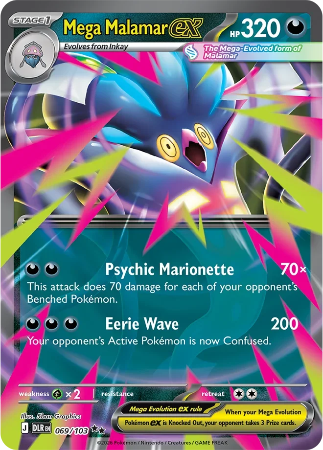 Mega Malamar ex:  Delta Reign 069/103 - Pokemon Single Card