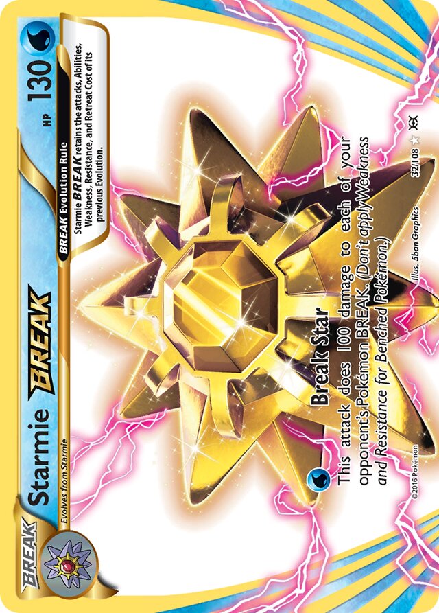 Starmie BREAK 32/108 - Rare BREAK - Evolutions - Pokemon Single Card