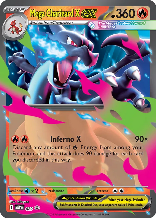 Mega Charizard X ex Mega Evolution Black Star Promo 029 - Pokemon Single Card