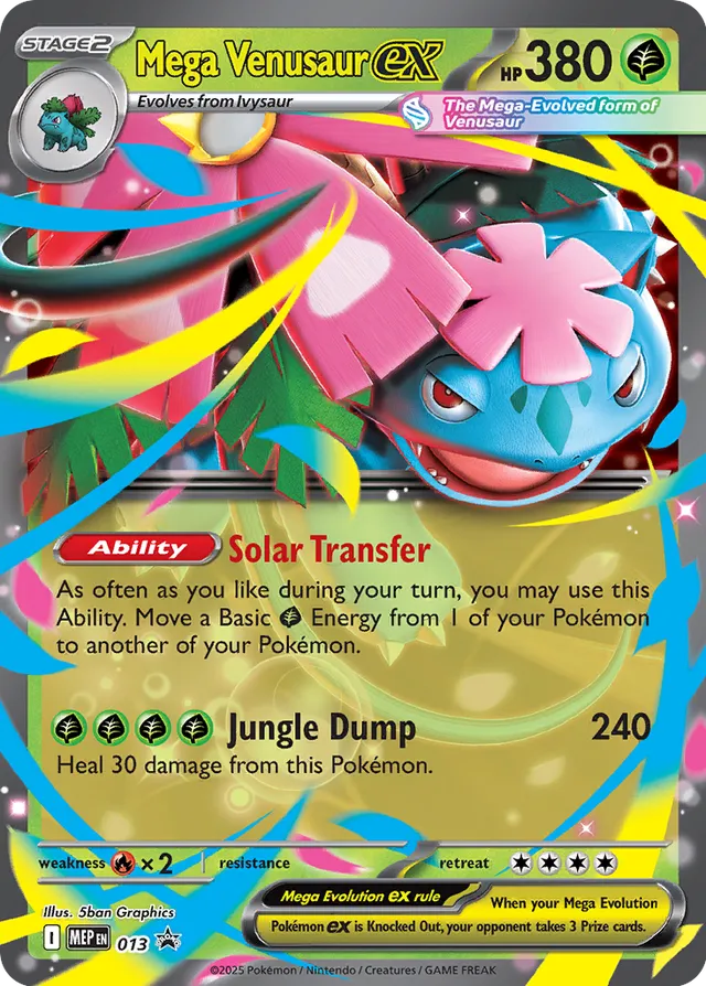 Mega Venusaur ex Mega Evolution Black Star Promo 013 - Pokemon Single Card