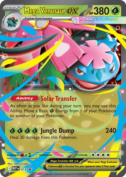 Mega Venusaur ex Mega Evolution Black Star Promo 013 - Pokemon Single Card