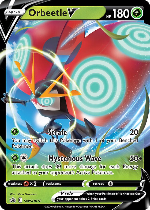 Orbeetle V Sword & Shield Black Star Promo SWSH078 - Pokemon Single Card