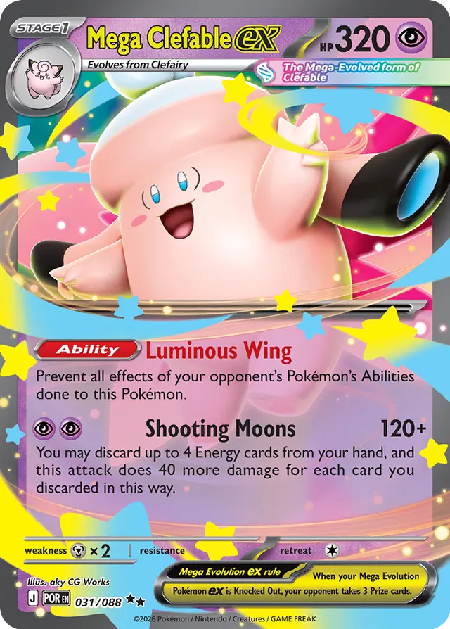 Mega Clefable ex: Perfect Order 031/088 - Pokemon Single Card