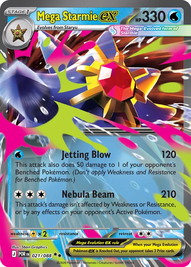 Mega Starmie ex: Perfect Order 021/088 - Pokemon Single Card