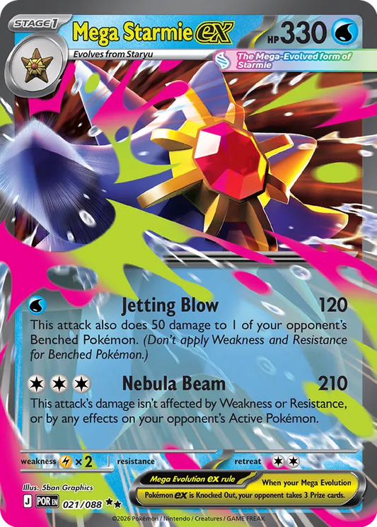 Mega Starmie ex: Perfect Order 021/088 - Pokemon Single Card