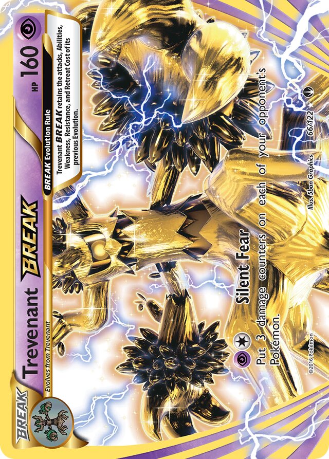 Trevenant BREAK 66/122 - Rare BREAK - BREAKpoint - MP Condition - Pokemon Single Card