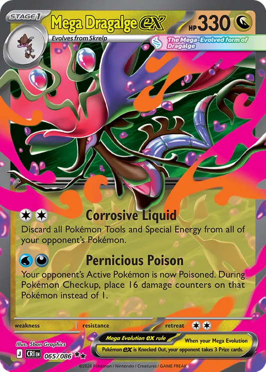 Mega Dragalge ex: Chaos Rising 065/088 - Pokemon Single Card