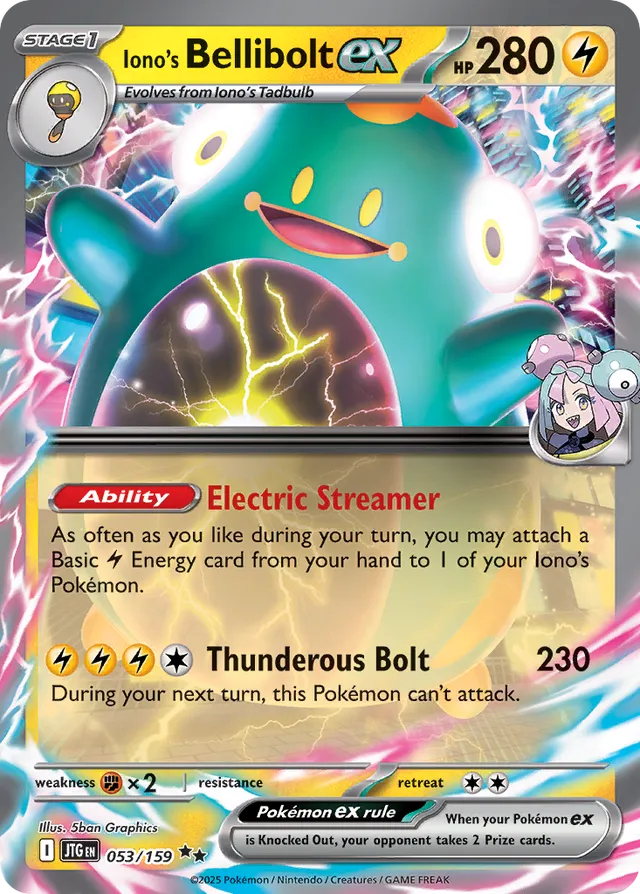 Iono's Bellibolt ex: Journey Together 053/159 - Pokemon Single Card