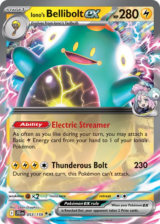 Iono's Bellibolt ex: Journey Together 053/159 - Pokemon Single Card