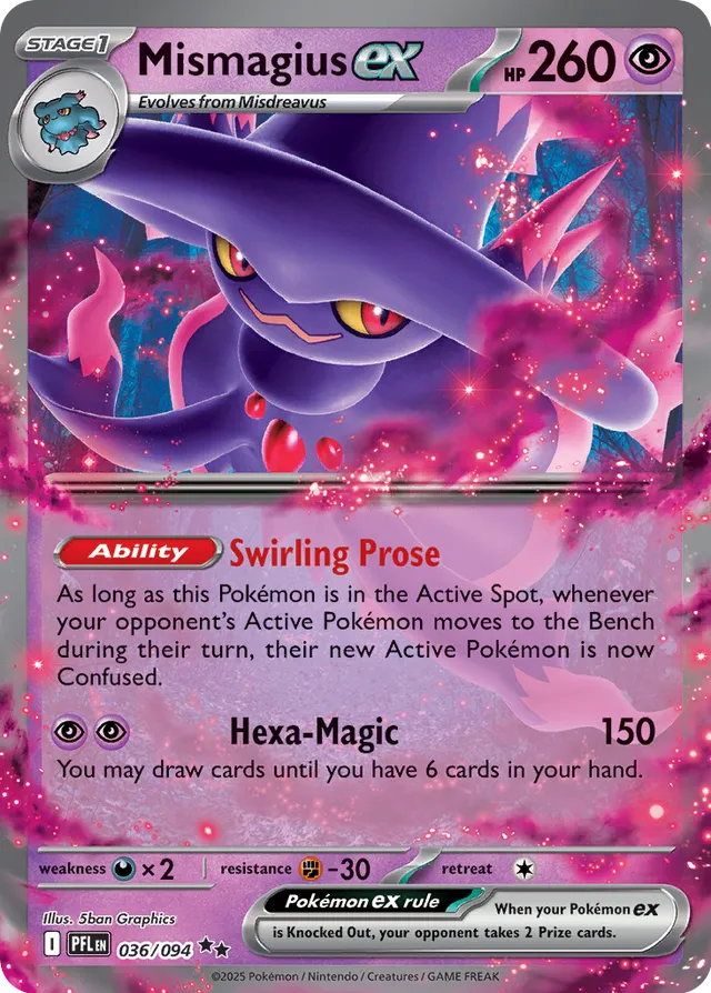 Mismagius ex: Phantasmal Flames 036/094 - Pokemon Single Card