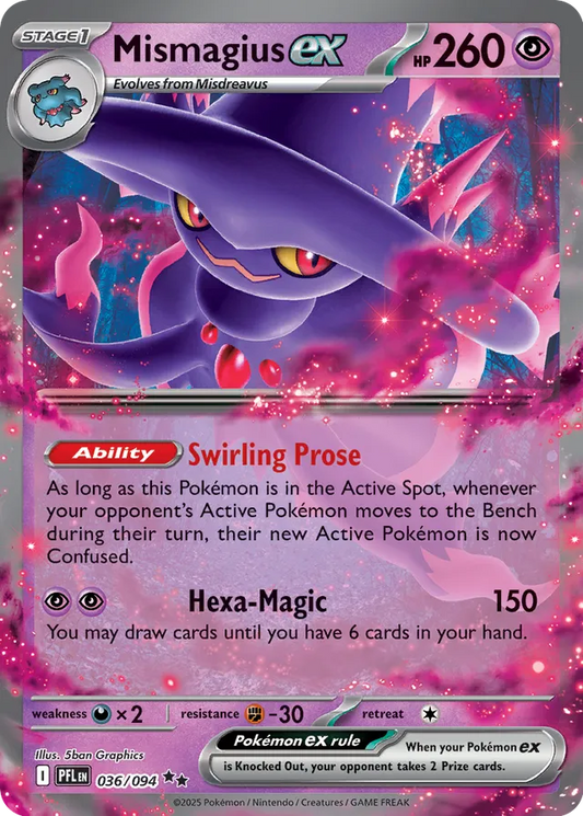 Mismagius ex: Phantasmal Flames 036/094 - Pokemon Single Card