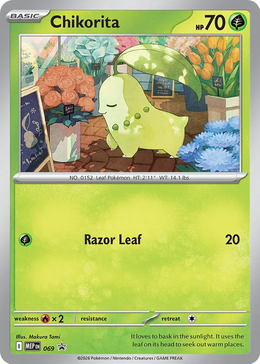 Chikorita Mega Evolution Black Star Promo 069 - Pokemon Single Card