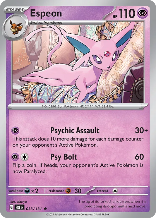 Espeon: Prismatic Evolutions 033/131 - Pokemon Single Card