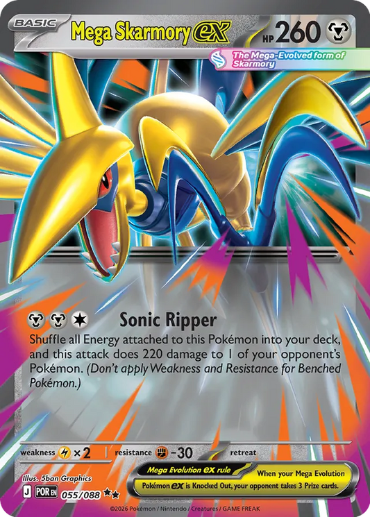 Mega Skarmory ex: Perfect Order 055/088 - Pokemon Single Card