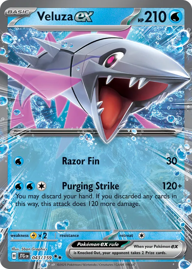 Veluza ex: Journey Together 043/159 - Pokemon Single Card
