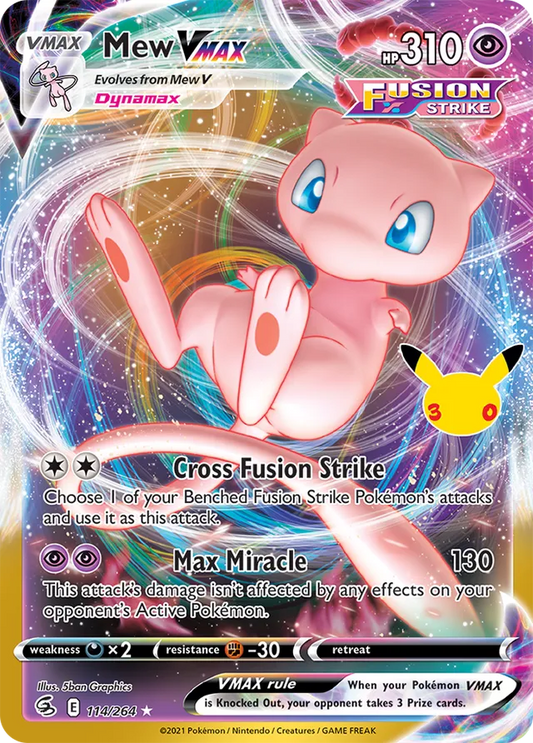 Mew VMAX: 30th Celebration (Classic Collection) 114/264 - Pokemon Card