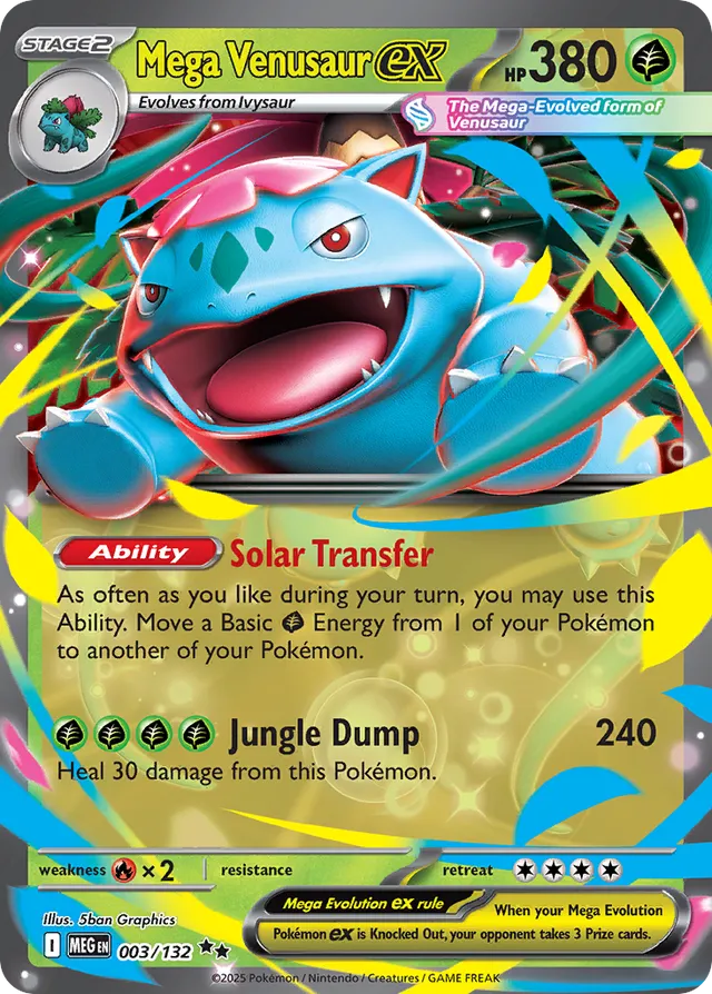 Mega Venusaur ex: Mega Evolution 003/132 - Pokemon Single Card