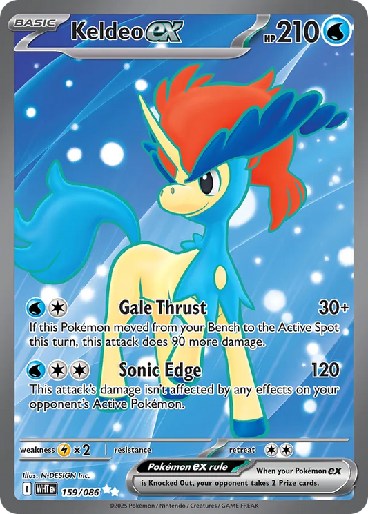 Keldeo ex: White Flare 159/086 - Pokemon Single Card