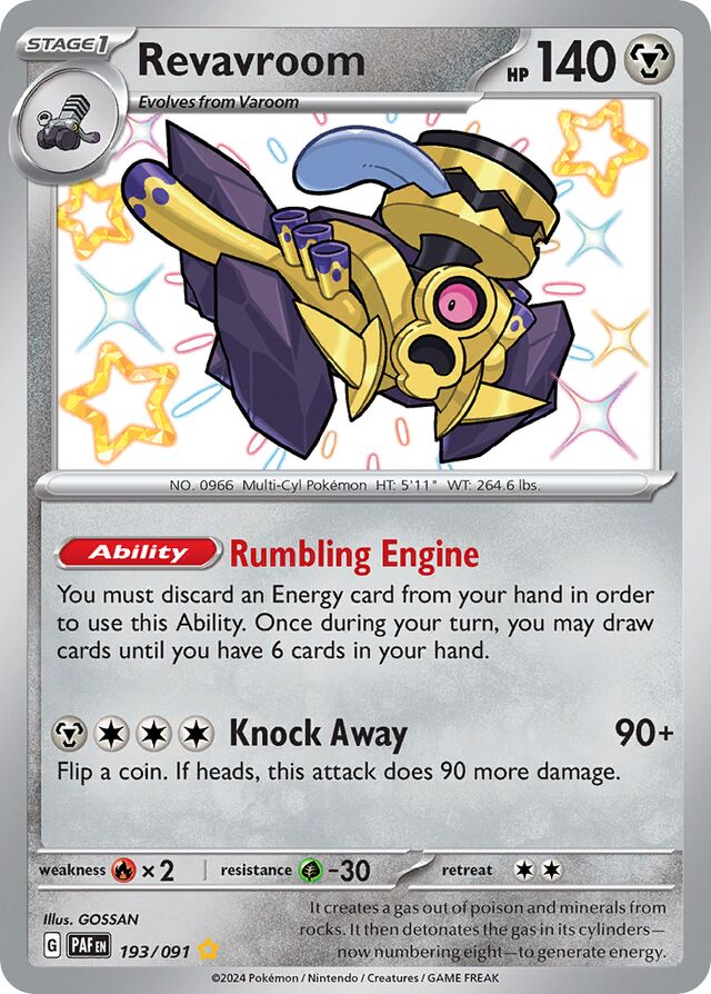 Revavroom: Paldean Fates 193/091 - Pokemon Single Card